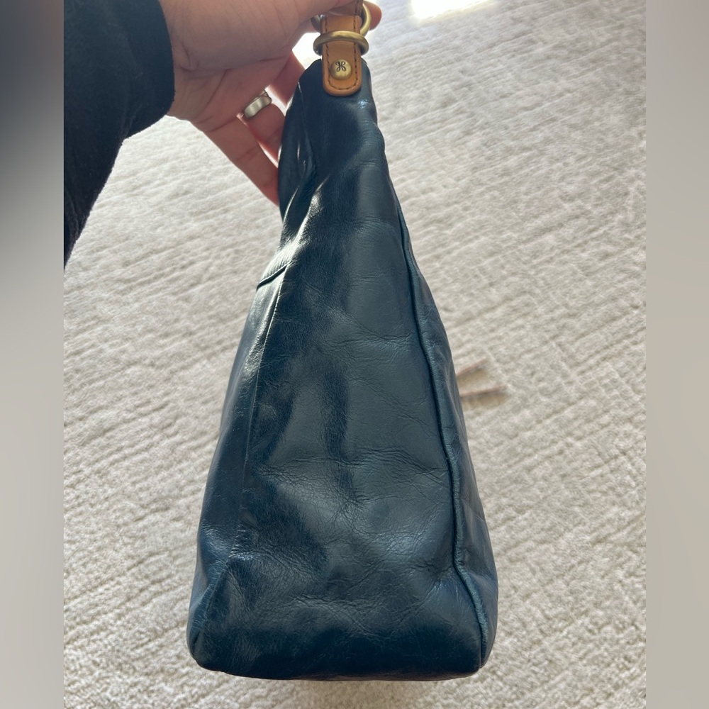 Elegant Blue Leather Hobo Bag - Picture 3 of 16
